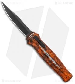 Piranha Rated-R D/A OTF Automatic Knife Tactical Orange (3.5" Black)