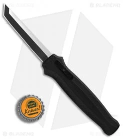 Piranha Rated-R Tanto D/A OTF Automatic Knife Black (3.5" Two-Tone) -Knife Shop Piranha Rated R Tanto DA Black two tone BHQ 86365 er bottlecap
