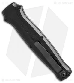 Piranha Rated-R D/A OTF Automatic Knife Tactical Black (3.5" Black) -Knife Shop Piranha Rated R black black BHQ 52248 er side