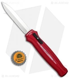 Piranha Rated-X D/A Dagger OTF Automatic Knife Red (3.5" Mirror) -Knife Shop Piranha Rated X DA Dagger Auto Red Mirror BHQ 80414 jr bottlecap