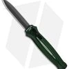 Piranha Rated-X D/A Dagger OTF Automatic Knife Green (3.5" Black) -Knife Shop Piranha Rated X DA Dagger Green black BHQ 80421 er
