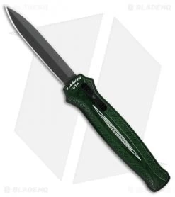 Piranha Rated-X D/A Dagger OTF Automatic Knife Green (3.5" Black)