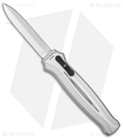 Piranha Rated-X D/A Dagger OTF Automatic Knife Silver (3.5" Mirror) P-20S