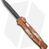 Piranha Rated-X Dagger D/A OTF Automatic Knife Tan Camo Aluminum (3.5" Black) -Knife Shop Piranha Rated X Dagger OTF Auto Camo Black BHQ 144573 jr