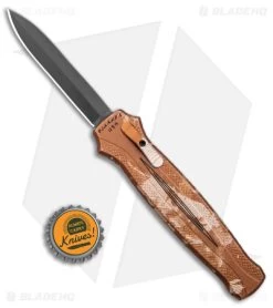 Piranha Rated-X Dagger D/A OTF Automatic Knife Tan Camo Aluminum (3.5" Black) -Knife Shop Piranha Rated X Dagger OTF Auto Camo Black BHQ 144573 jr bottlecap