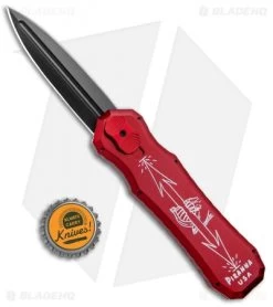 Piranha Excalibur OTF Knife Double Action Automatic Red (3.2" Black Plain) 9 Piranha Excalibur OTF Knife Double Action Automatic Red (3.2" Black Plain) -Knife Shop Piranha Red Exalibur DA OTF Auto Tactical Black BHQ 1240 jr bottlecap