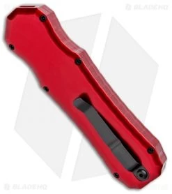 Piranha Excalibur OTF Knife Double Action Automatic Red (3.2" Black Plain) 8 Piranha Excalibur OTF Knife Double Action Automatic Red (3.2" Black Plain) -Knife Shop Piranha Red Exalibur DA OTF Auto Tactical Black BHQ 1240 jr side