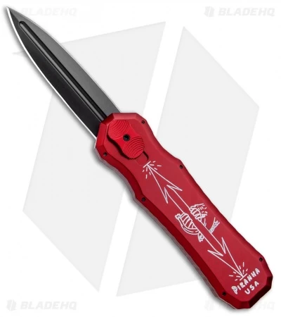 Piranha Excalibur OTF Knife Double Action Automatic Red (3.2" Black Plain) 3 Piranha Excalibur OTF Knife Double Action Automatic Red (3.2" Black Plain)