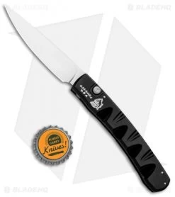 Piranha Virus Automatic Knife Black (3.25" Mirror) -Knife Shop Piranha Virus Auto Black Mirror BHQ 27807 jr bottlecap
