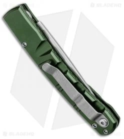 Piranha Virus Automatic Knife Green (3.25" Mirror Serr) -Knife Shop Piranha Virus Auto Green Mirror Serr BHQ 28393 jr side