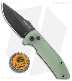 Pro-Tech Exclusive Les George SBR Automatic Knife Natural G-10 (2.6" Black) -Knife Shop Pro Tech Exclusive George SBR Auto Natural G 10 DLC BHQ 141602 jr bottlecap