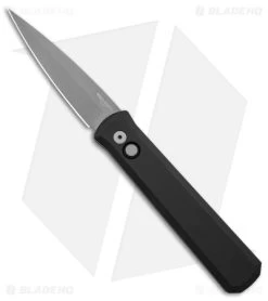 Pro-Tech Godfather Automatic Knife Solid Black (4" Bead Blast) 920