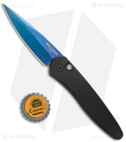 Pro-Tech Newport Tactical Automatic Knife Black Aluminum (3" Sapphire) 9 Pro-Tech Newport Tactical Automatic Knife Black Aluminum (3" Sapphire) -Knife Shop Pro Tech Newport Tactical Auto Black Aluminum Sapphire BHQ 176163 jr bottlecap