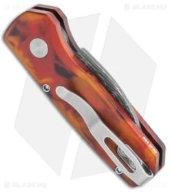 Pro-Tech Runt 5 Wharncliffe Automatic Knife Del Fuego (1.9" Damascus) 8 Pro-Tech Runt 5 Wharncliffe Automatic Knife Del Fuego (1.9" Damascus) -Knife Shop Pro Tech Runt 5 Wharncliffe Auto Del Fuego Damascus BHQ 176909 jr side