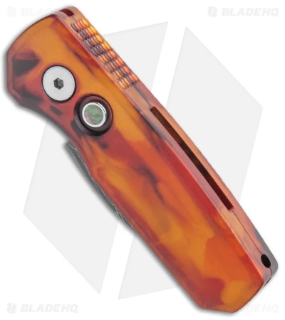 Pro-Tech Runt 5 Wharncliffe Automatic Knife Del Fuego (1.9" Damascus) 4 Pro-Tech Runt 5 Wharncliffe Automatic Knife Del Fuego (1.9" Damascus) - Image 2