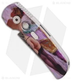 Pro-Tech Calmigo Custom CA Legal Automatic Knife Burlesque (1.9" Damascus) -Knife Shop Protech Calmigo Burlesque damascus BHQ 85771 er spine