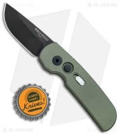 Pro-Tech Calmigo CA Legal Automatic Knife Dark Green (1.9" Black) -Knife Shop Protech Calmigo CA Legal Auto Dark Green Black 2205 GREEN BHQ 75999 jr bottlecap