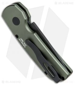 Pro-Tech Calmigo CA Legal Automatic Knife Dark Green (1.9" Black) -Knife Shop Protech Calmigo CA Legal Auto Dark Green Black 2205 GREEN BHQ 75999 jr side