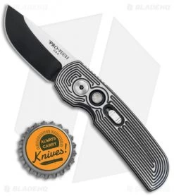 Pro-Tech Calmigo Steel CA Legal Automatic Maze Pattern (1.9" Two-Tone) 2222 -Knife Shop Protech Calmigo Steel CA Legal Black TT 2222 BHQ 75747 jr bottlecap