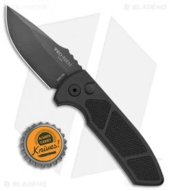 Pro-Tech Les George SBR Automatic Knife Black Knurled Aluminum (2.6" Black) -Knife Shop Protech Les George SBR Auto Black Knurled aluminum Black LG407 BHQ 99838 jr bottlecap