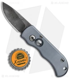 Pro-Tech Runt 105 Automatic Knife Blue (1.94" Damascus) *Collection* -Knife Shop Protech Runt 105 Auto Blue Damascus 007 BHQ 83098 jr bottlecap