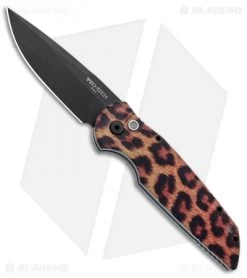 Pro-Tech TR-3 Automatic Knife Custom PK Anodized "Leopard" Print (3.5" Black)