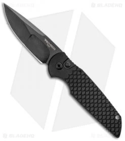 Pro-Tech TR-3 Custom Automatic Knife Black Fish Scale (3.5" Compound DLC)
