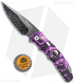 Pro-Tech TR-5 Skull Tactical Response Auto Knife Purple Skulls (3.25" Damascus) -Knife Shop Protech TR 5 Skull Tactical Response Auto Purple Skulls Damascus BHQ 107361 jr bottlecap
