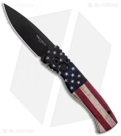 Pro-Tech TR-2 Tactical Response Automatic Knife US Flag (3" DLC Black) TR-2.40