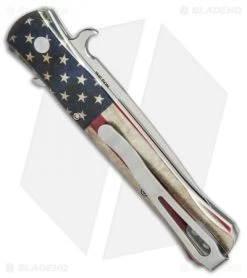 Pro-Tech Custom The Don Automatic Knife Vintage Flag (3.5" Satin) 1740 -Knife Shop Protech custom The Don auto vintage flag satin BHQ 68684 er side