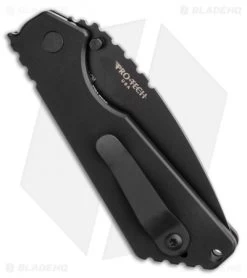 Strider + Pro-Tech SnG Automatic Knife Smooth Burgundy Micarta (3.5" Black DLC) -Knife Shop Strider Pro Tech SnG Automatic Knife Smooth Burgundy Micarta 3.5in Black DLC BHQ 115175 LS Side
