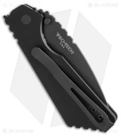 Strider + Pro-Tech PT Automatic Knife Black (2.75" Black) -Knife Shop Strider Protech PT black black BHQ 52205 er side