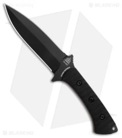 TOPS Knives Szabo Express D/E Fixed Blade Knife Black G-10 (5.6" Black)