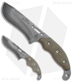 TOPS Knives Wind Runner SRE Fixed Blade Combo Green Micarta (Black River Wash)