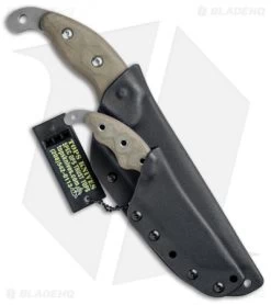 TOPS Knives Wind Runner SRE Fixed Blade Combo Green Micarta (Black River Wash) -Knife Shop TOPS Knives Wind Runner SRE Combo Green Micarta Black River Wash WRD CMB BHQ 76918 jr sheath