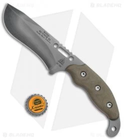 TOPS Knives Wind Runner XL SRE Fixed Blade Green Micarta (5.2" Black River Wash) -Knife Shop TOPS Knives Wind Runner XL SRE Green Micarta Black River Wash WDR XL BHQ 76919 jr bottlecap