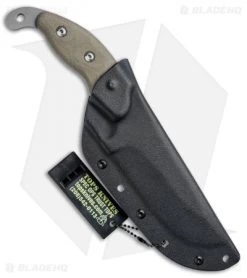 TOPS Knives Wind Runner XL SRE Fixed Blade Green Micarta (5.2" Black River Wash) -Knife Shop TOPS Knives Wind Runner XL SRE Green Micarta Black River Wash WDR XL BHQ 76919 jr sheath