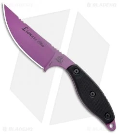 TOPS Knives Lioness Elite Fixed Blade Knife Black G-10 (4.125" Purple) LION-ELT