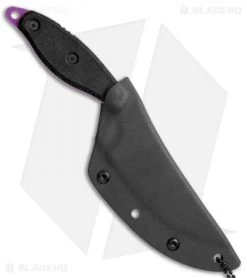 TOPS Knives Lioness Elite Fixed Blade Knife Black G-10 (4.125" Purple) LION-ELT -Knife Shop TOPS Lioness Rockies Black Purple LION ELT BHQ 50229 jr SHEATH 2