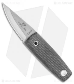 TOPS Knives TOPS Mini Tanimboca Puukko Fixed Blade Neck Knife Micarta (1.625" Gray)