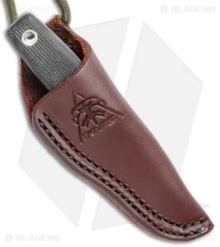 TOPS Knives TOPS Mini Tanimboca Puukko Fixed Blade Neck Knife Micarta (1.625" Gray) -Knife Shop TOPS Mini Tanimbocca Puukko MPUK01 BHQ 116687 LS Sheath