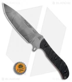 TOPS Knives Silent Hero Fixed Blade Knife Black Micarta (6.5" Camo 1095) -Knife Shop Tops Knives Silent Hero Fixed Blade Knife Black Micarta Camo BHQ 97482 ns bottlecap