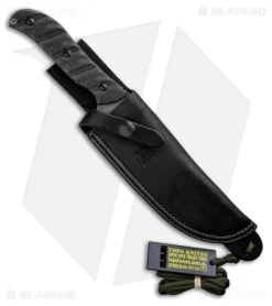 TOPS Knives Silent Hero Fixed Blade Knife Black Micarta (6.5" Camo 1095) -Knife Shop Tops Knives Silent Hero Fixed Blade Knife Black Micarta Camo BHQ 97482 ns sheath