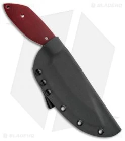 Trash Panda Knives Panda-1 Fixed Blade Knife Red G-10 (5.75" Stonewash) -Knife Shop Trash Panda Knives Panda 1 Red G 10 BHQ 86306 jr sheath