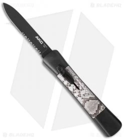 AKC Concord OTF Automatic Knife Gray Snakeskin (3.25" Black Serr)