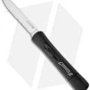 AKC Concord OTF Automatic Knife Black (3.25" Satin Serr) -Knife Shop akc concord satin flat part serr black otf