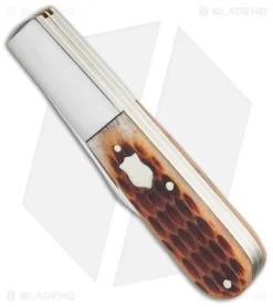 Boker Plus Barlow Knife 3.25" Brown Jigged Bone 01BO493 -Knife Shop boker 01bo493 bottom cm