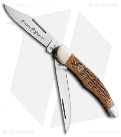 Boker Folding Hunter Pocket Knife 5.25" Brown Jigged Bone 110273BB 3 Boker Folding Hunter Pocket Knife 5.25" Brown Jigged Bone 110273BB