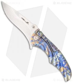 Brian Tighe Custom Tighe Coon Knife NIRK Lock Multi-Color Titanium (3.75" Satin)