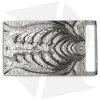 Brian Tighe Custom Rib Cage Damasteel Belt Buckle -Knife Shop brian tighe rib cage buckle damaste